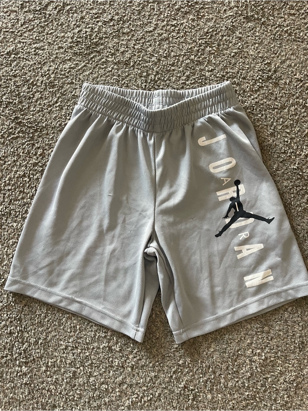 Jordan Boys Light Gray Athletic Shorts